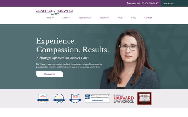 Jennifer Horwitz Law website