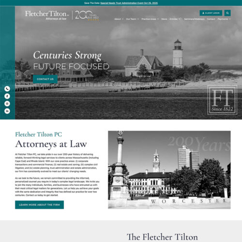 Fletcher Tilton PC Site Preview
