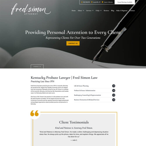 Fred Simon, Attorney Site Preview
