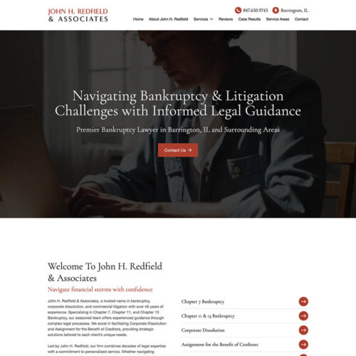 John H. Redfield & Associates Site Preview