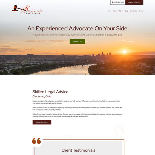 Brissie Law Office Site Preview