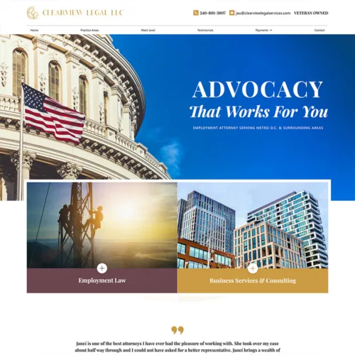 Clearview Legal Site Preview