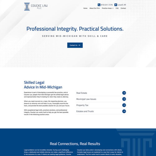 Coucke Law, PLLC Site Preview