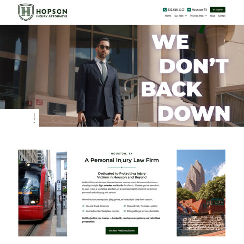 Hopson Injury Attorneys Site Preview
