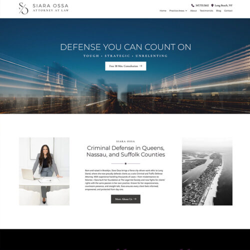 Siara Ossa Law Site Preview