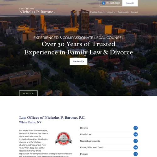 Law Offices of Nicholas P. Barone Site Preview
