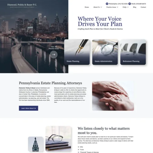 Diamond, Polsky & Bauer PC Site Preview