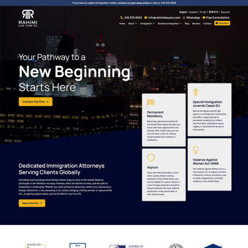 Rahimi Law Firm PC Site Preview