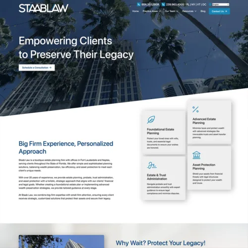Staab Law Site Preview