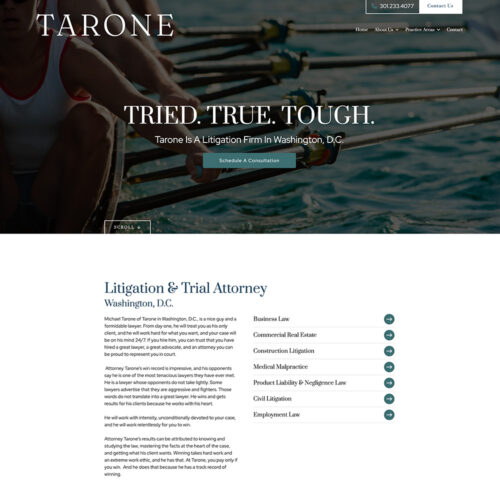Tarone, PC Site Preview
