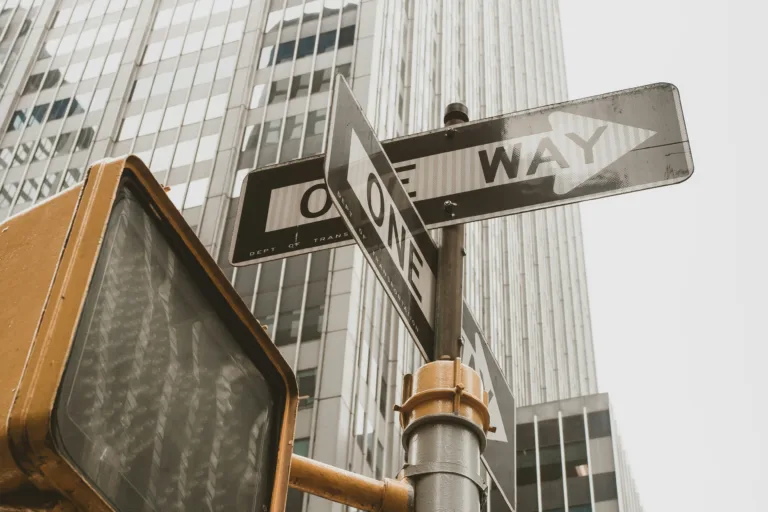 street signs at intersection of city streets