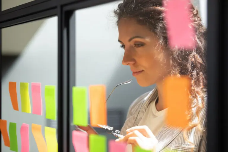 photo of young woman performing site architecture exercise