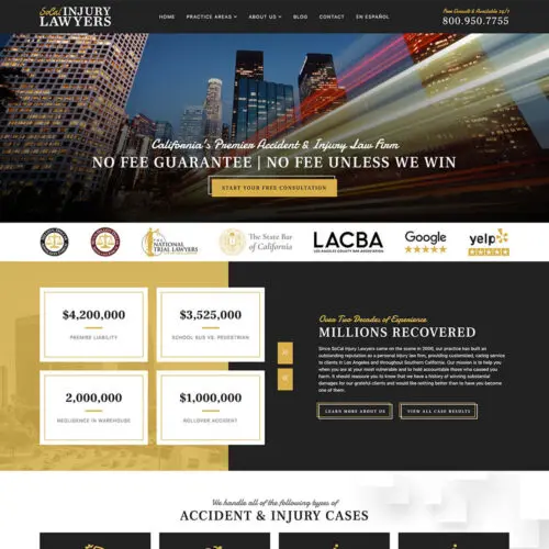 SoCal Injury Lawyers Site Preview