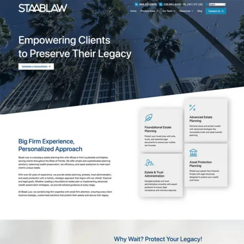 Staab Law Site Preview