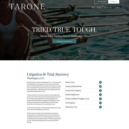 Tarone, PC Site Preview